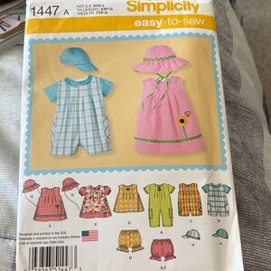 Simplicity Easy-to-Sew Pattern 1447A uncut